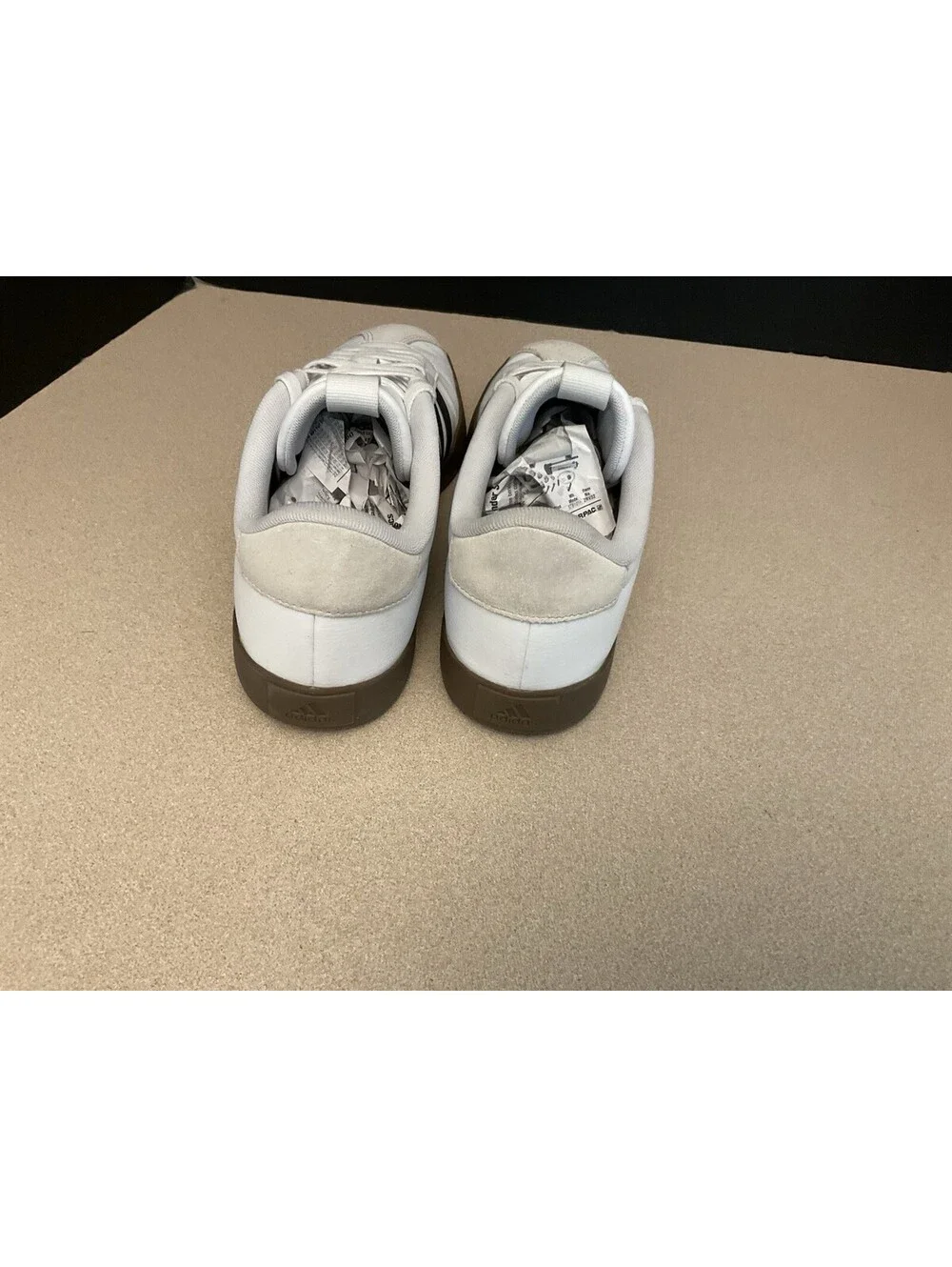 Womens Adidas VL Court 3.0 White/Black/Gum Athletic Shoes. Size 10. Nice Shoes!!